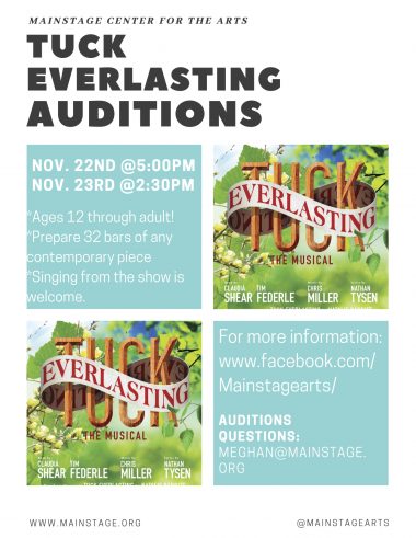 Tuck Everlasting Auditions